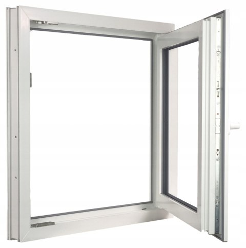 ALUCON OKNO PCV 120x120 / 1200x1200 mm Białe Prawe 2 Szyby 76mm