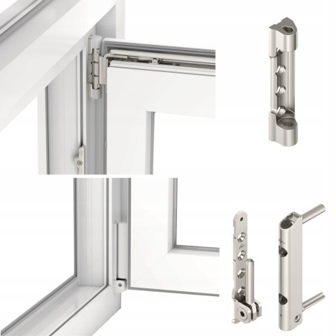 ALUCON OKNO PCV 120x120 / 1200x1200 mm Białe Prawe 2 Szyby 76mm