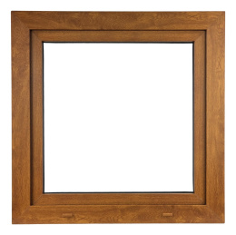 ALUCON OKNO PCV 1000x1000 / 1000 x 1000 mm Plastikowe 100x100 cm Dwustronny Złoty Dąb Lewe